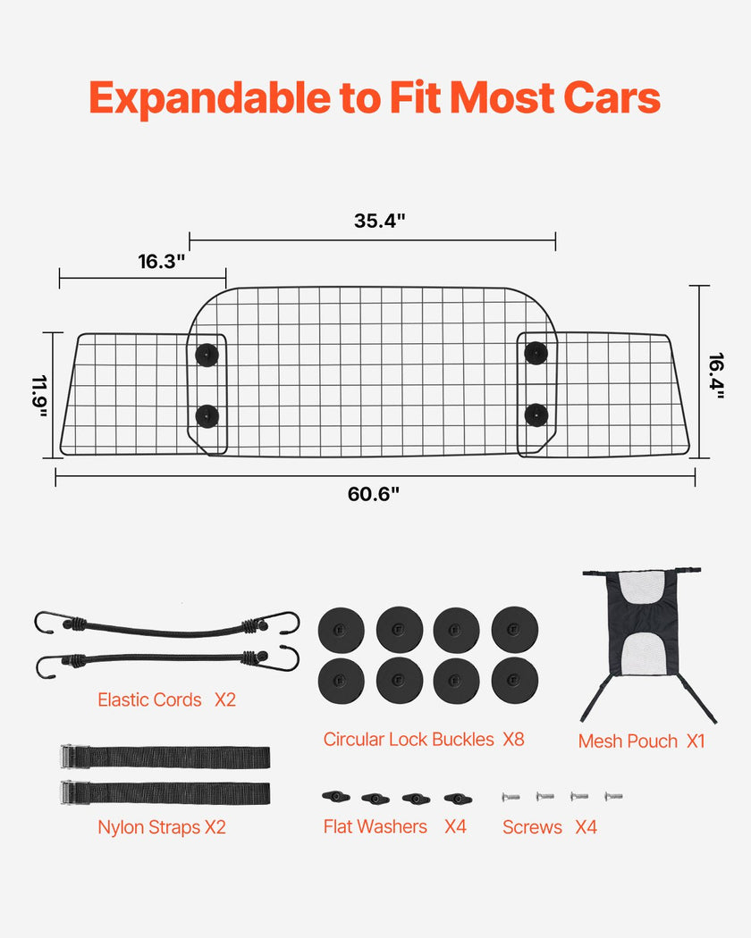 VEVOR Dog Car Barrier 35.4