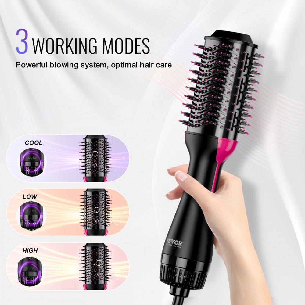 VEVOR Hair Blow Dryer Brush Ionic Hair Dryer and Styler with 2.95