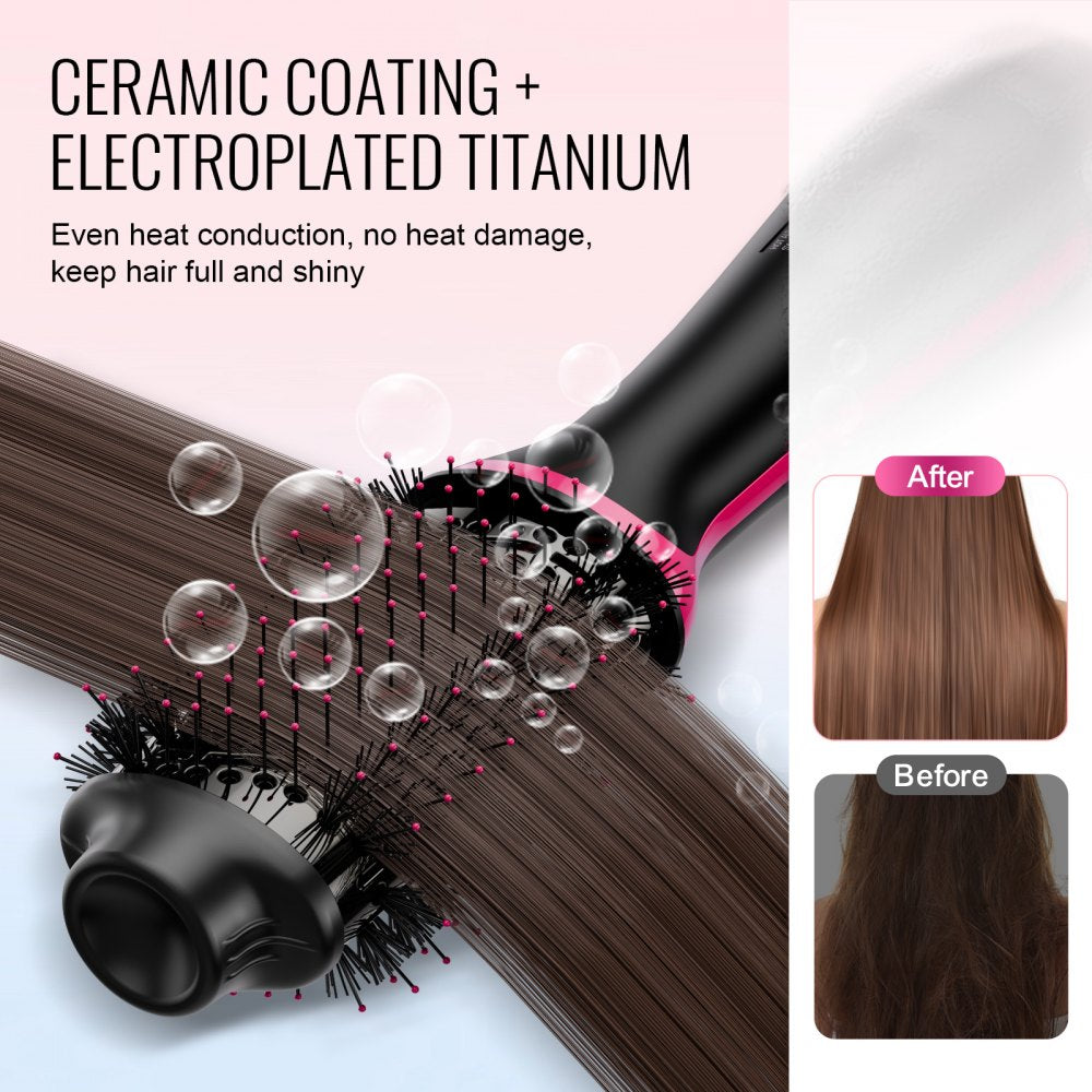 VEVOR Hair Blow Dryer Brush Dual Voltage Hot Air Styler with 2.56