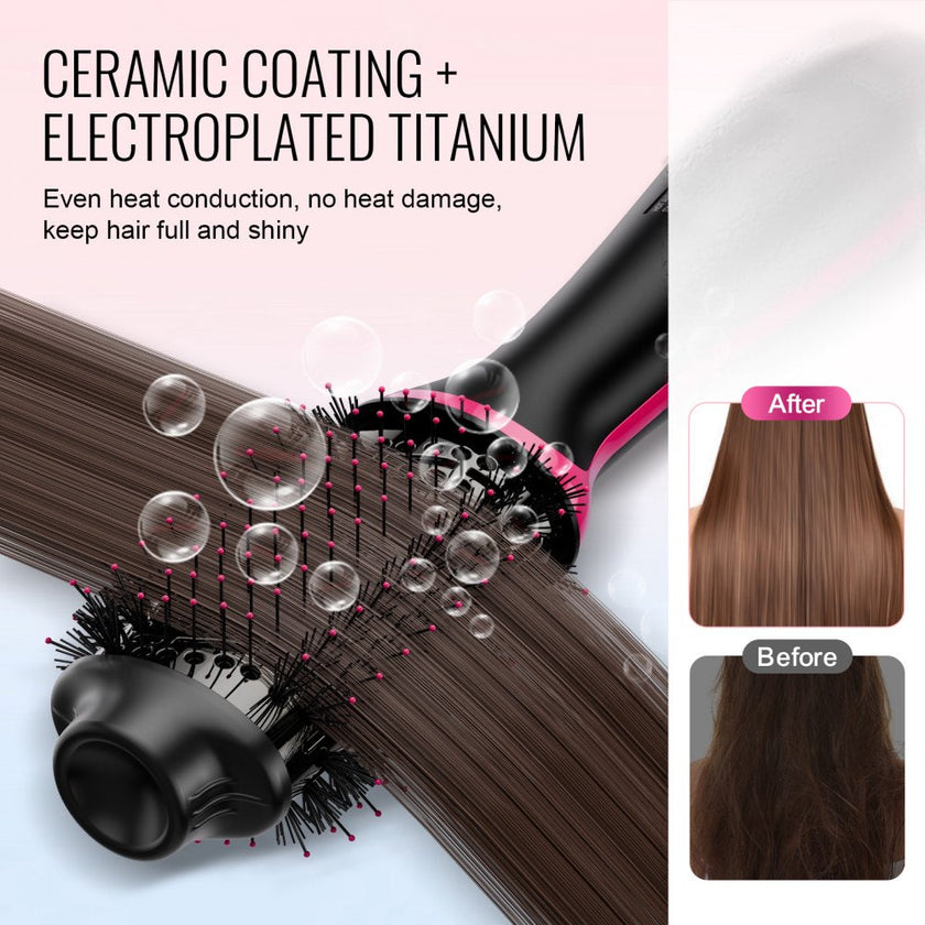 VEVOR Hair Blow Dryer Brush Dual Voltage Hot Air Styler with 2.56