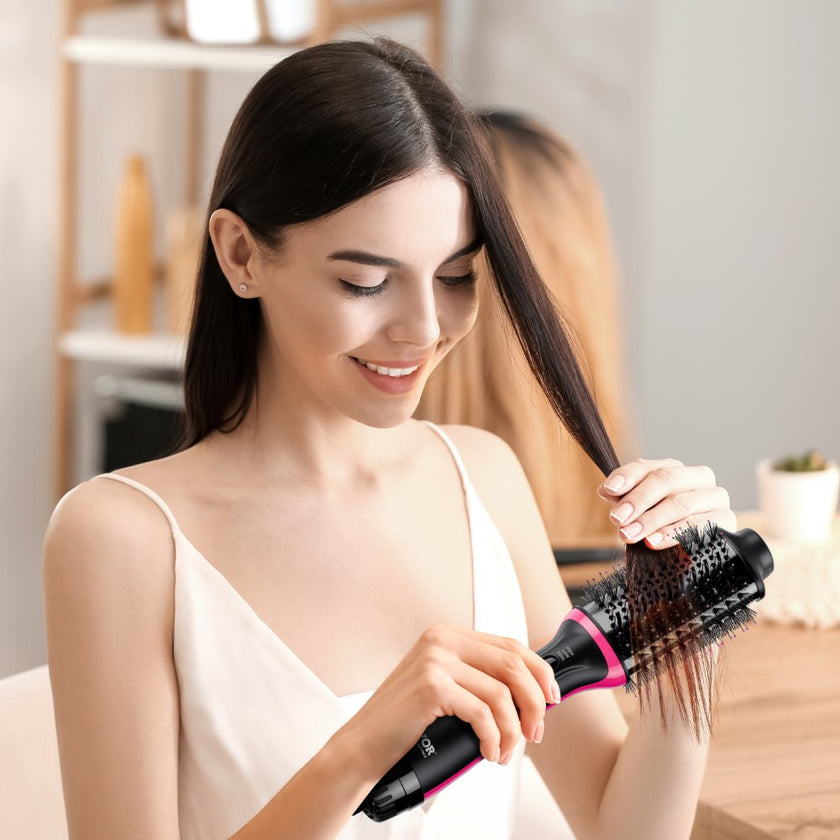 VEVOR Hair Blow Dryer Brush Dual Voltage Hot Air Styler with 2.56