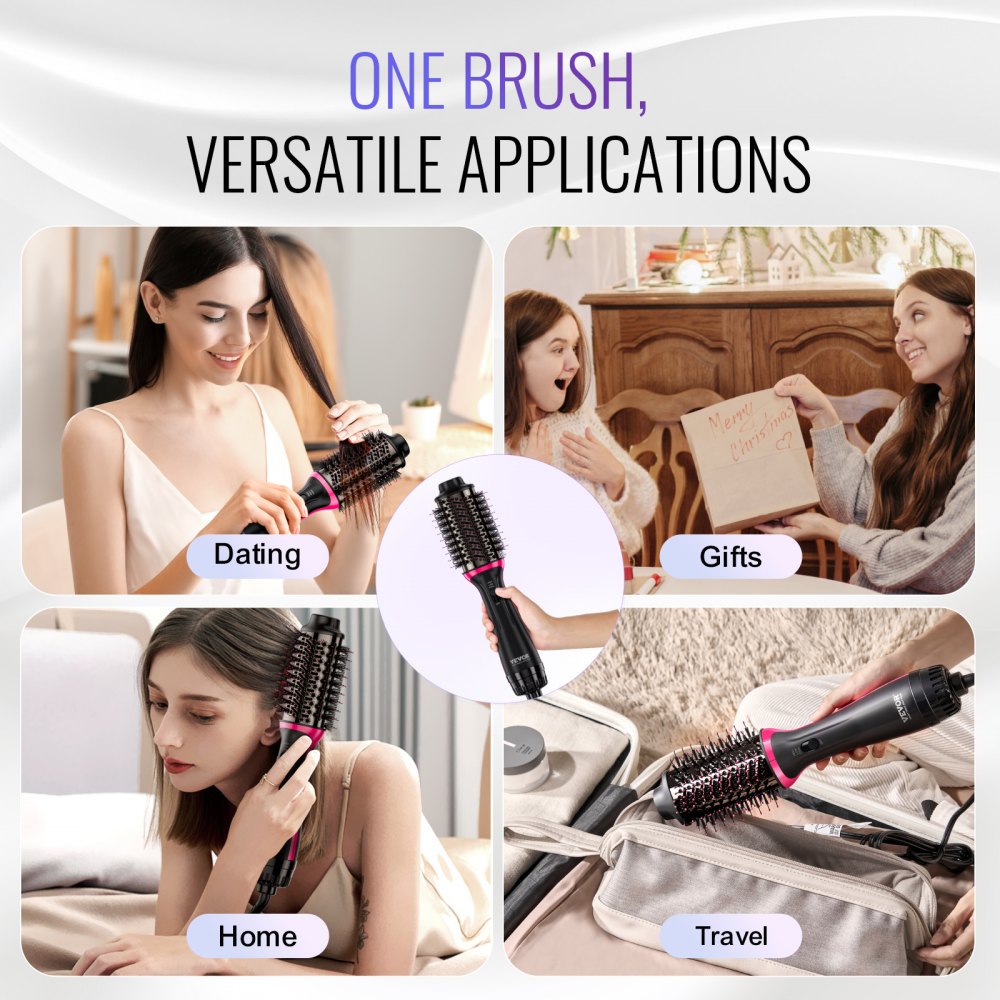 VEVOR Hair Blow Dryer Brush Ionic Hair Styler Volumizer with 2.56