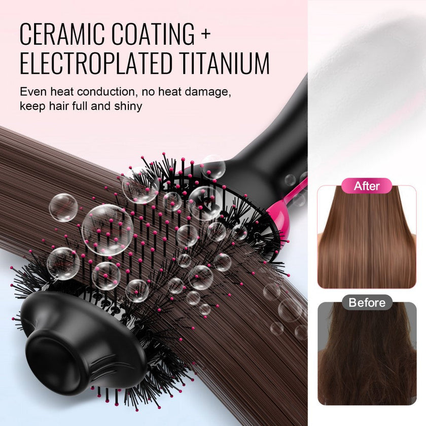 VEVOR Hair Blow Dryer Brush Dual Voltage Hot Air Styler with 2.95