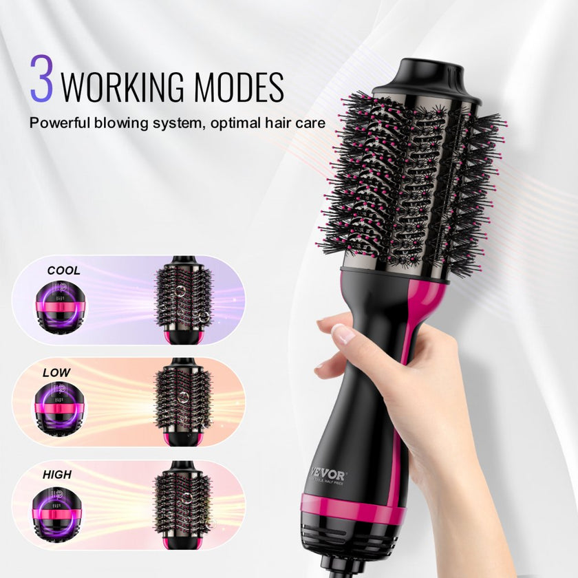 VEVOR Hair Blow Dryer Brush Ionic Hair Styler Volumizer with 2.95