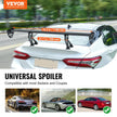 VEVOR GT Wing Car Spoiler, 43.3 inch Universal Spoiler with Single Deck, Adjustable Lightweight Aluminum, Car Rear Spoiler Wing, Racing Spoiler BGW/JDM Drift Black