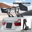 VEVOR GT Wing Car Spoiler, 53.1 inch Universal Spoiler with Double Deck, Adjustable Lightweight Aluminum, Car Rear Spoiler Wing, Racing Spoiler BGW/JDM Drift Black