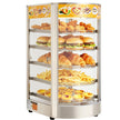 VEVOR 5-Tier Commercial Food Warmer Display, 800W Food Display Warmer with LED Light, Adjustable Shelf and Stainless Steel Frame, 86℉~185℉ Air Heating, 60L for Hamburger, Pizza, Bread, Fried Chicken