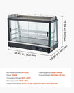 VEVOR 3-Tier Commercial Food Warmer Display, 1400W Food Display Warmer with LED Light, Top Storage and Adjustable Shelves, 86℉~185℉ Steam Heating, 105L for Hamburger, Pizza, Bread, Fried Chicken