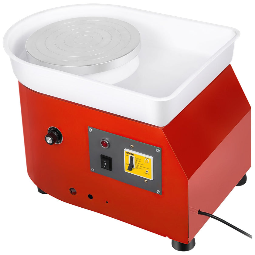 VEVOR Pottery Wheel 25cm Pottery Forming Machine with ABS Basin Electric Pottery Wheel 280W 110V for Ceramic Work Clay Art Craft