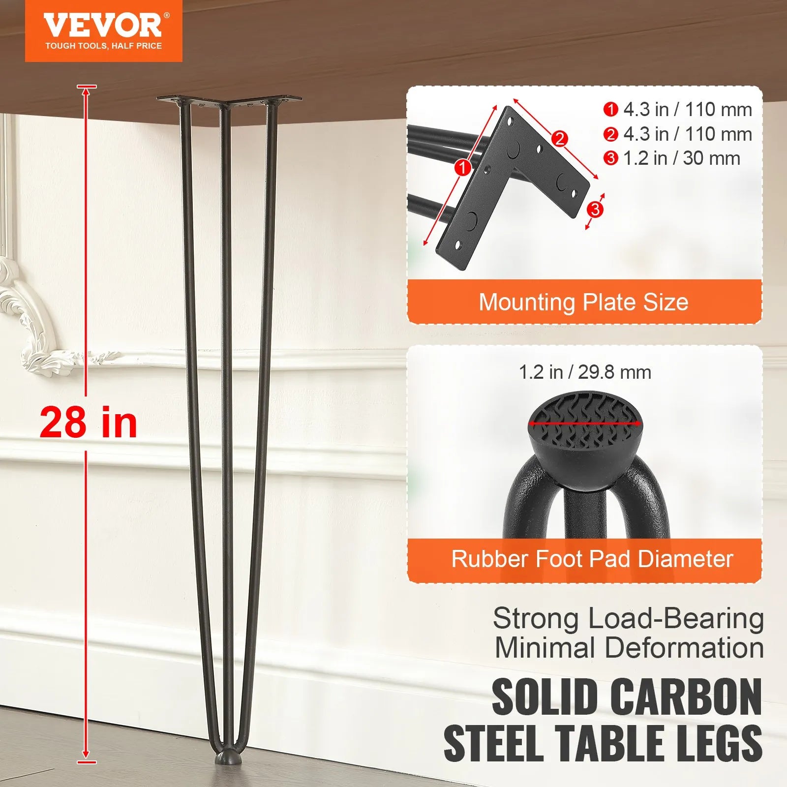 VEVOR Hairpin Table Legs 28