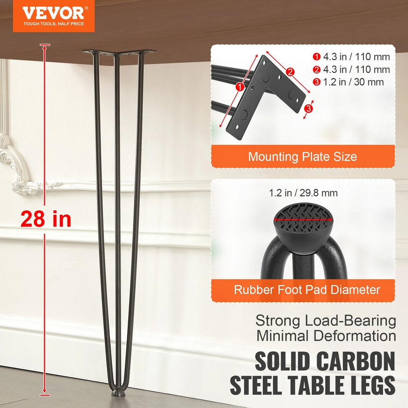 VEVOR Hairpin Table Legs 28