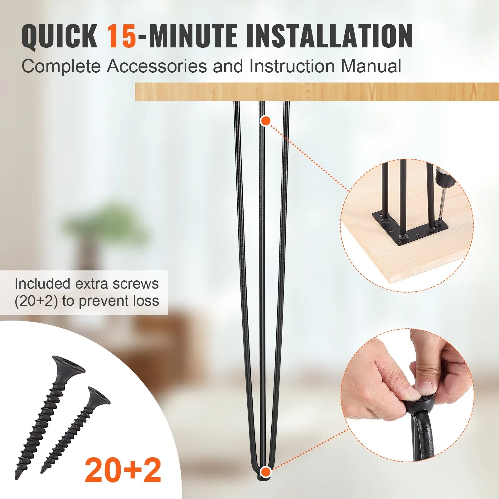 VEVOR Hairpin Table Legs 28