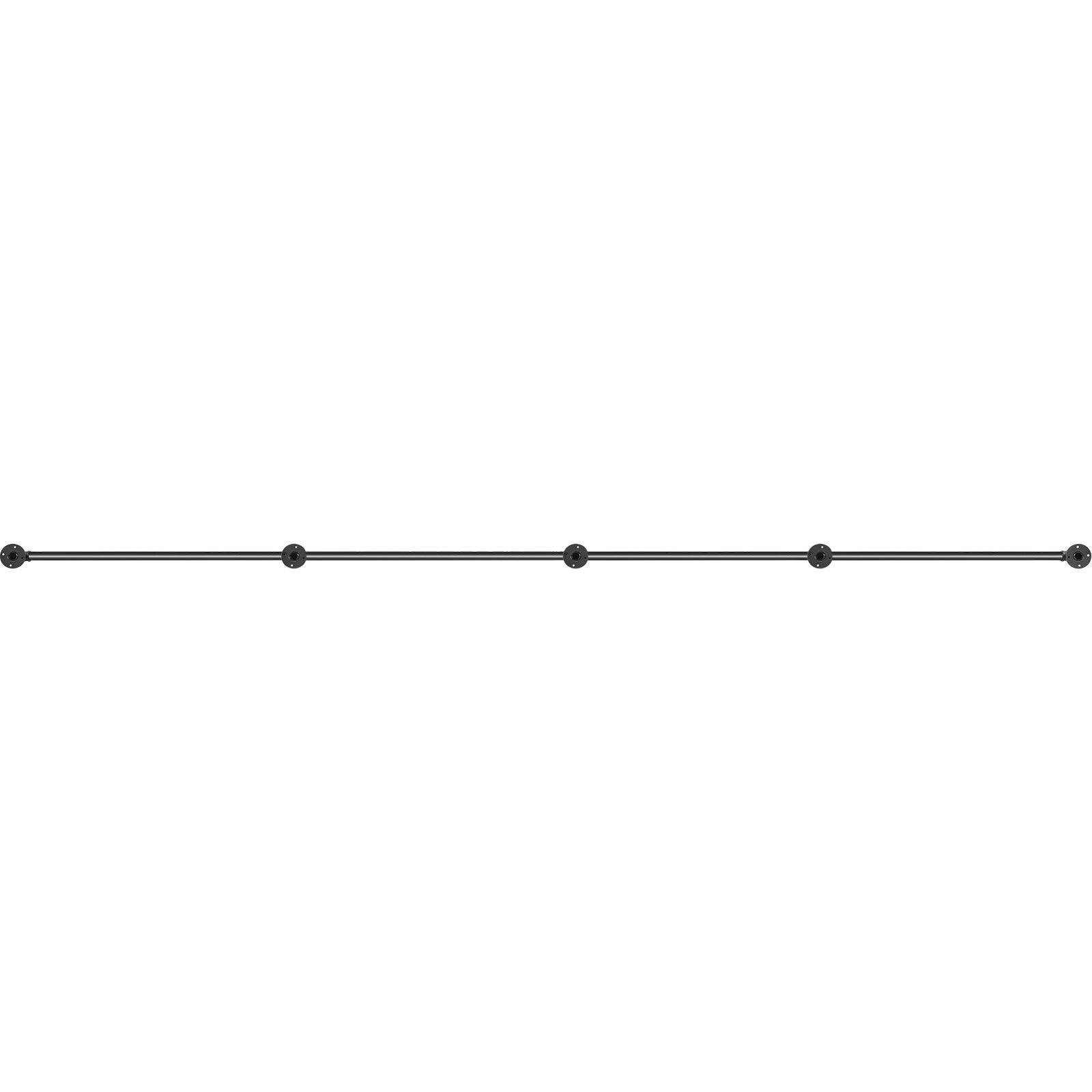 VEVOR Pipe Stair Handrail, 12FT Staircase Handrail, 440LBS Load Capacity Carbon Steel Pipe Handrail, Industrial Pipe Handrail with Wall Mount Support, Round Corner Wall Handrailing for Indoor, Outdoor