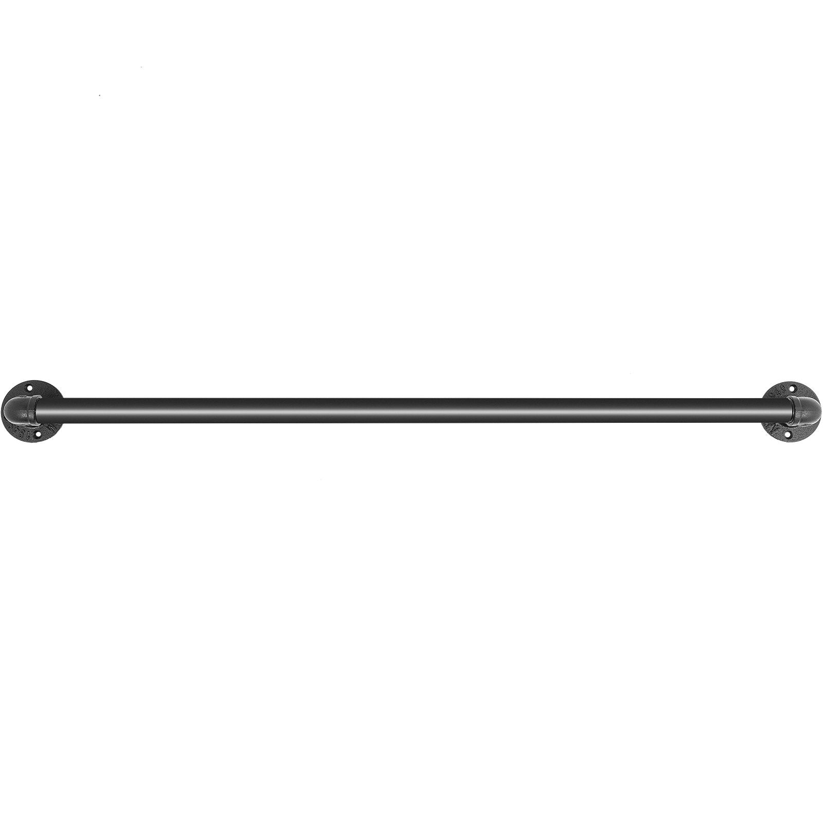 VEVOR Pipe Stair Handrail, 2FT Staircase Handrail, 440LBS Load Capacity Carbon Steel Pipe Handrail, Industrial Pipe Handrail with Wall Mount Support, Round Corner Wall Handrailings for Indoor, Outdoor