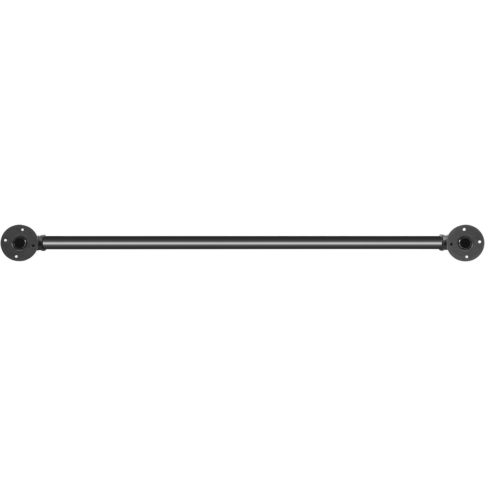 VEVOR Pipe Stair Handrail, 2FT Staircase Handrail, 440LBS Load Capacity Carbon Steel Pipe Handrail, Industrial Pipe Handrail with Wall Mount Support, Round Corner Wall Handrailings for Indoor, Outdoor