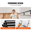 VEVOR Pipe Stair Handrail, 4FT Staircase Handrail, 440LBS Load Capacity Carbon Steel Pipe Handrail, Industrial Pipe Handrail with Wall Mount Support, Round Corner Wall Handrailings for Indoor, Outdoor
