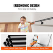 VEVOR Pipe Stair Handrail, 8FT Staircase Handrail, 440LBS Load Capacity Carbon Steel Pipe Handrail, Industrial Pipe Handrail with Wall Mount Support, Round Corner Wall Handrailings for Indoor, Outdoor