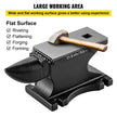VEVOR Cast Iron Anvil, 55 Lbs(25kg)Single Horn Anvil with 8.6 x 4.1 inch Countertop and Stable Base, High Hardness Rugged Round Horn Anvil Blacksmith, for Bending, Shaping, Twisting