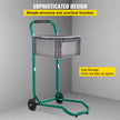 VEVOR Steel Recycling Cart, 220 lbs Load Capacity 22.8 x 15.7 Inch, 4 Wheels Moving Bin Cart, Easy Assembly & Weatherproof, Well-Built Hook-Type for Simple Recycle Bin and Recycle Caddy, Green