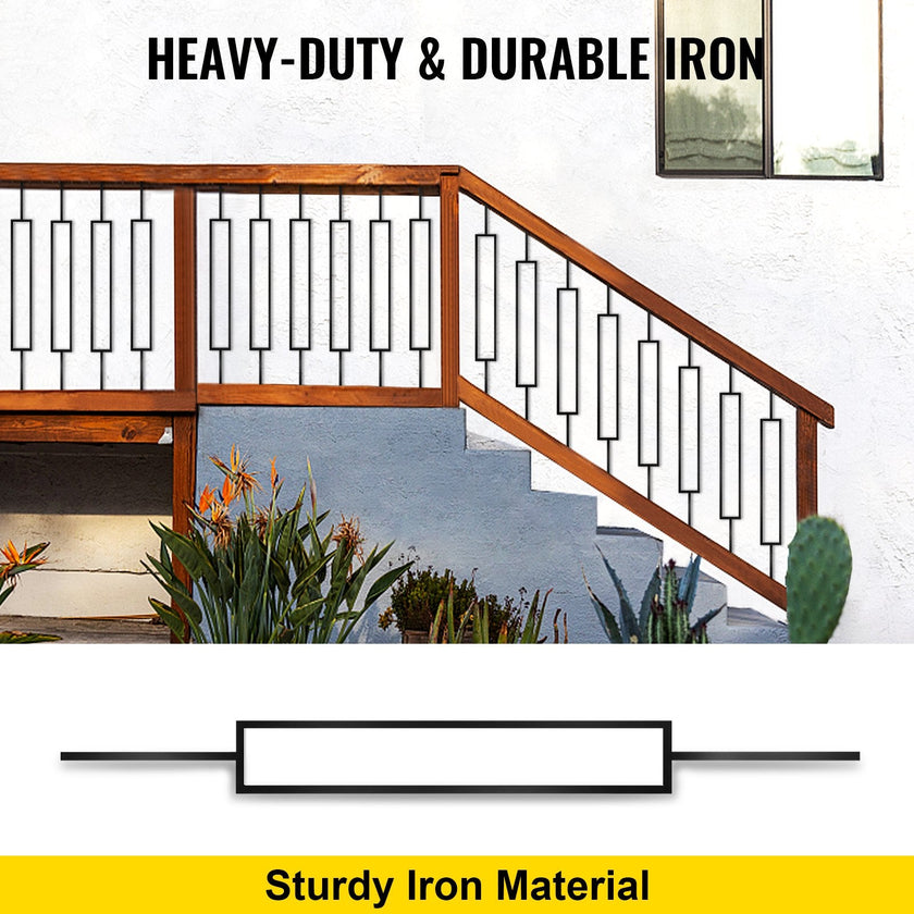 VEVOR Deck Balusters, 10 Pack Metal Deck Spindles, 44