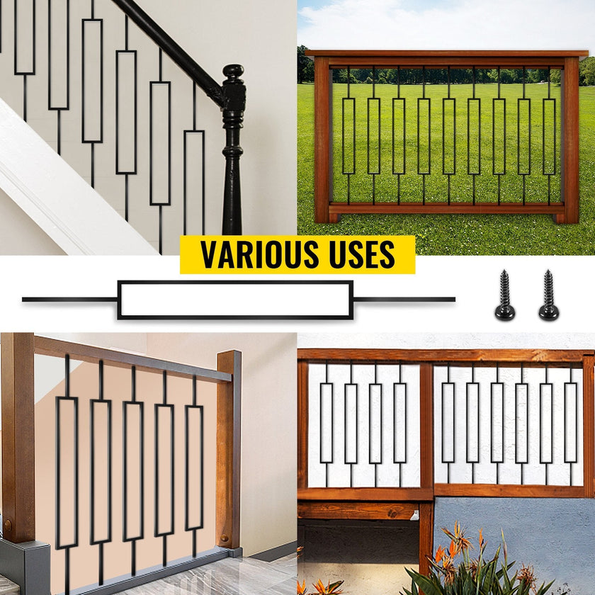 VEVOR Deck Balusters, 10 Pack Metal Deck Spindles, 44