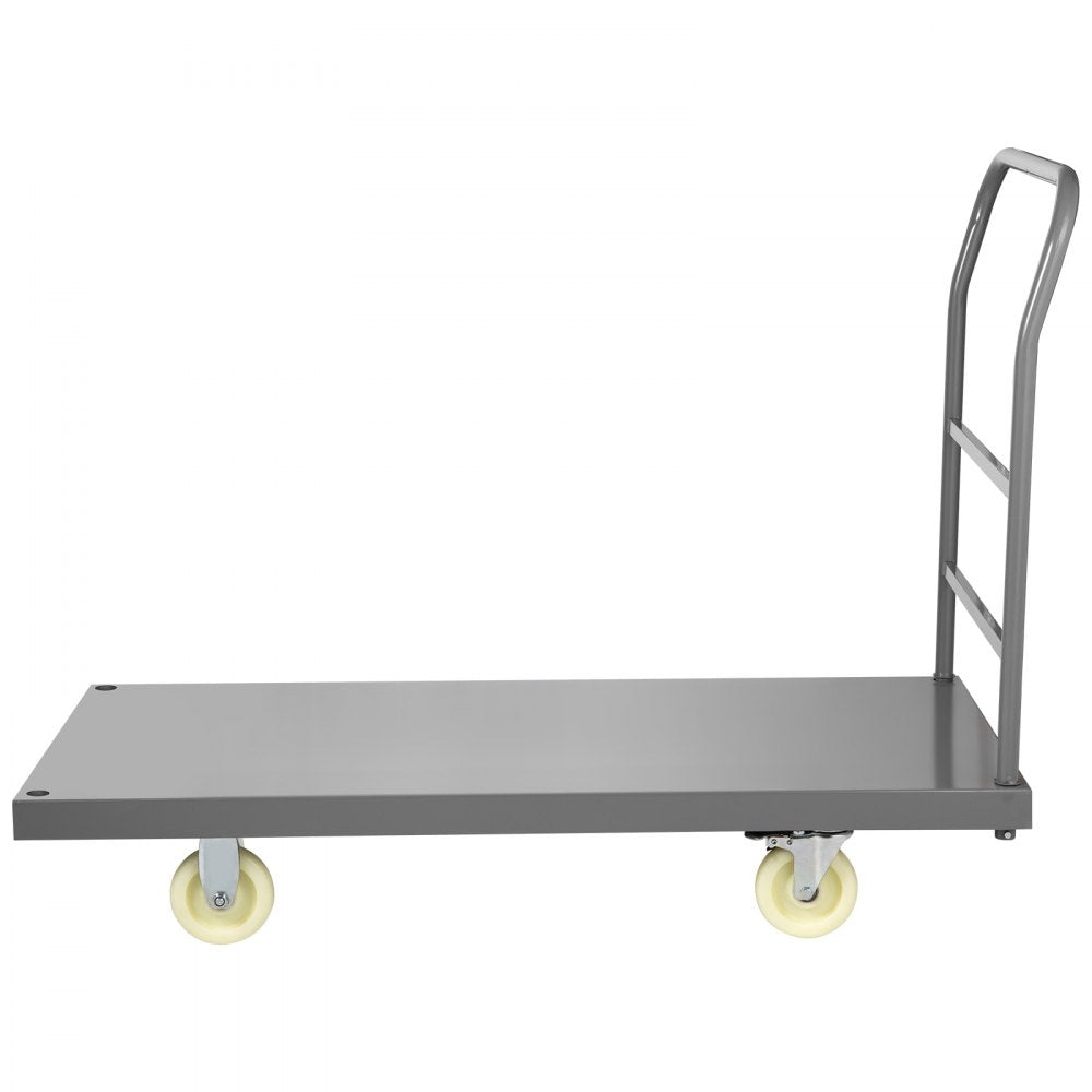 VEVOR Platform Truck, 2000 lbs Capacity Steel Flatbed Cart, 47\