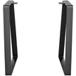 VEVOR 16 inch Trapezoid Steel Table Legs, Replacement Furniture Legs Set of 2 for DIY Coffee Tables, Modern Desks, Bench, Night Stands, Sofa, Max Load 400 lbs Heavy Duty, Quick Instalation Legs Black