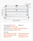 VEVOR Washing Machine Stand Pedestal 48.5x25 Inch 590LB with Double Tray