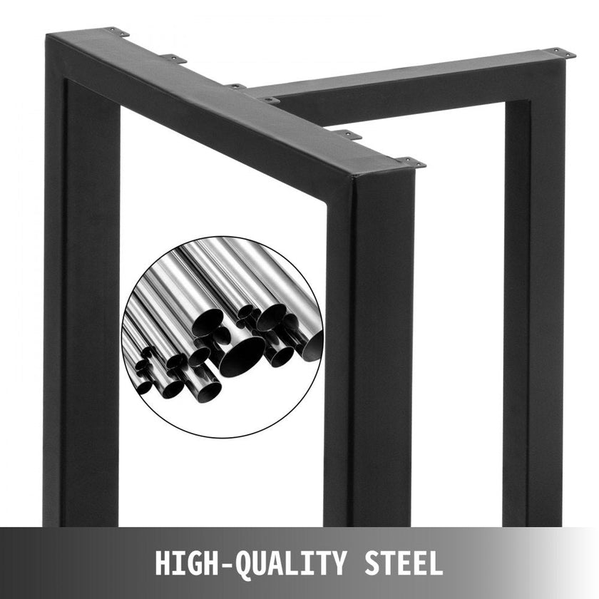 VEVOR Metal Table Legs Set of 2, Dining Table Legs 28” Height, 18” Width, Desk Legs T-Shaped, Bench Legs Feet, Industrial DIY Coffee Table Legs, 1763lbs Load Capacity, Steel Table Legs for Kitchen