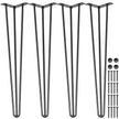VEVOR Hairpin Table Legs 28 inch, Set of 4 DIY Desk Table Legs 3 Rods Heavy Duty