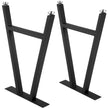 VEVOR Metal Table Legs 28 x 17.7 inch A-Shaped Desk Legs Set of 2 Heavy Duty Bench Legs Rustic Metal Furniture Legs Wrought Iron Coffee Table Legs Home DIY for Dining Table w/ Floor Protectors Black