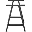 VEVOR Metal Table Legs 28 x 17.7 inch A-Shaped Desk Legs Set of 2 Heavy Duty Bench Legs Rustic Metal Furniture Legs Wrought Iron Coffee Table Legs Home DIY for Dining Table w/ Floor Protectors Black