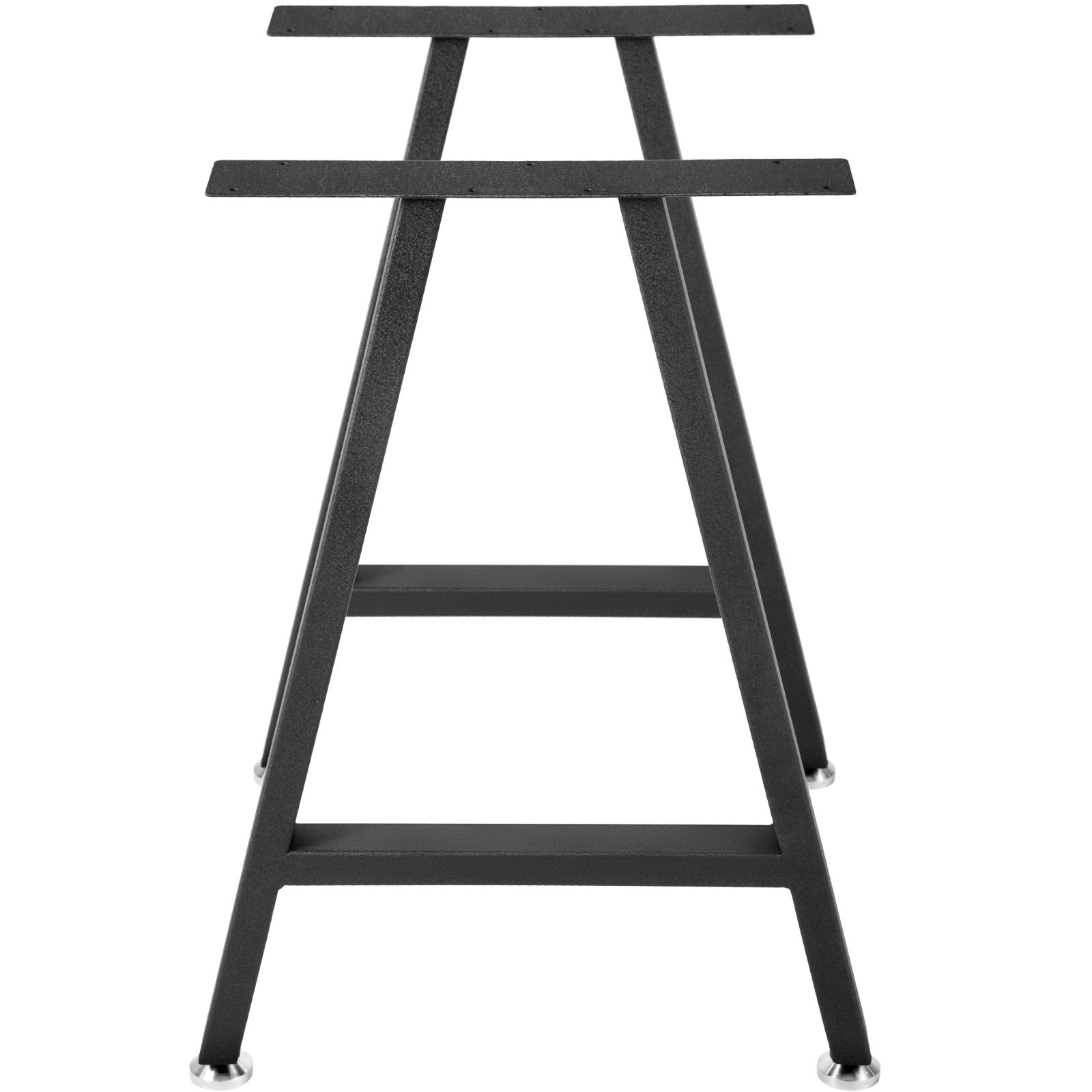 VEVOR Metal Table Legs 28 x 17.7 inch A-Shaped Desk Legs Set of 2 Heavy Duty Bench Legs Rustic Metal Furniture Legs Wrought Iron Coffee Table Legs Home DIY for Dining Table w/ Floor Protectors Black
