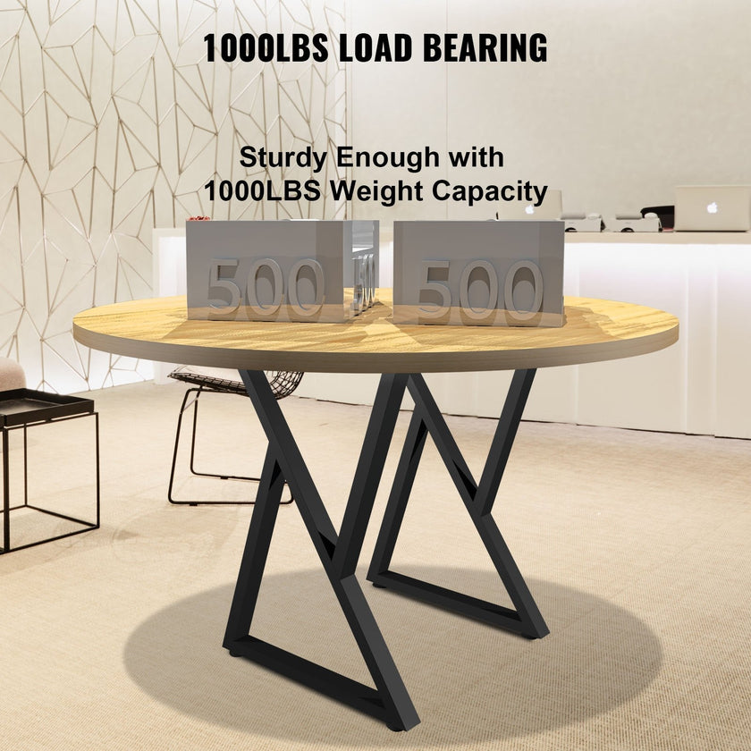 VEVOR Z Shape Metal Table Legs Dining Table Legs 28