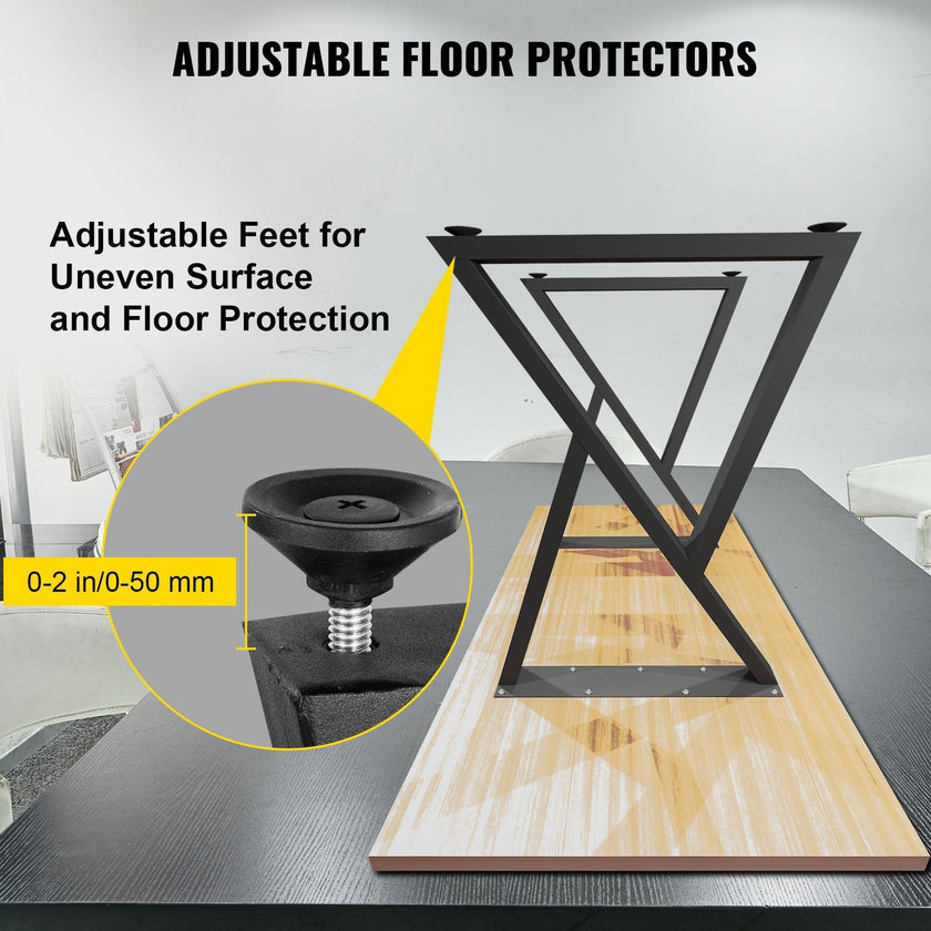 VEVOR Z Shape Metal Table Legs Dining Table Legs 28