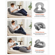 VEVOR Reading Pillow Large Size U-Shaped Sitting up Pillow with Soft Velvet Grey