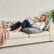 VEVOR Reading Pillow Large Size U-Shaped Sitting up Pillow with Soft Velvet Grey