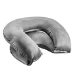 VEVOR Reading Pillow Large Size U-Shaped Sitting up Pillow with Soft Velvet Grey