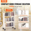 VEVOR Book Cart, 330 lbs Library Cart, 31.1