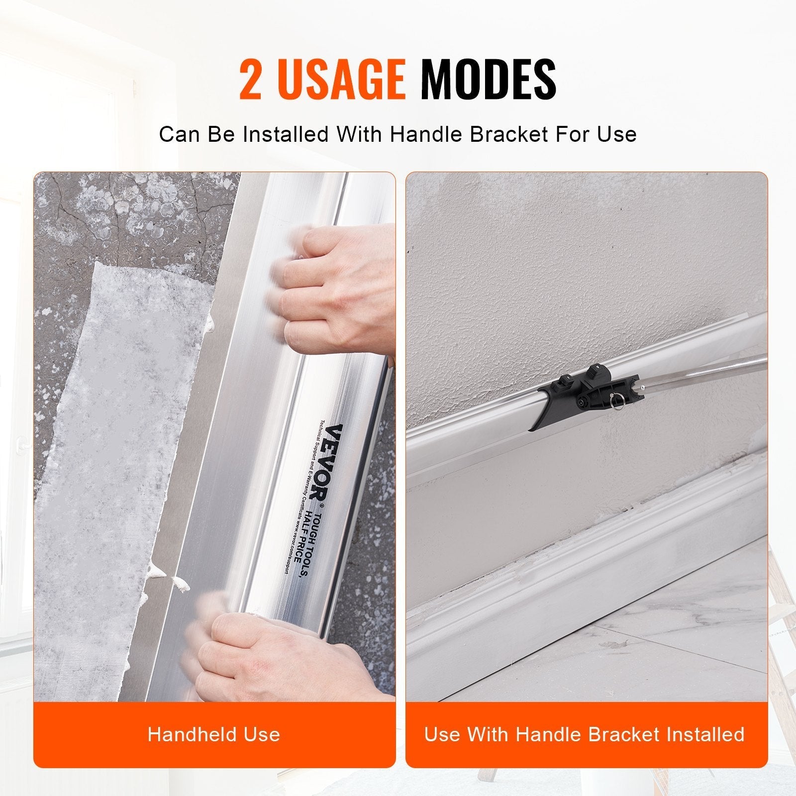 VEVOR Drywall Skimming Blade,48 inch Smoothing Knife,  Stainless Steel Blade & Aluminum Alloy Body Professional Skim Coat Tools For Drywall, Wipe/Drywall Knife, for Gyprock/WallBoard/Plasterboard