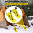VEVOR 2pcs Tractor Bucket Protector Ski Edge Tamer Protector Snow Removal Yellow