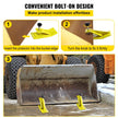 VEVOR 2pcs Tractor Bucket Protector Ski Edge Tamer Protector Snow Removal Yellow