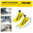 VEVOR 2pcs Tractor Bucket Protector Ski Edge Tamer Protector Snow Removal Yellow