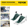 VEVOR 2pcs Tractor Bucket Protector Ski Edge Tamer Protector Snow Removal Green