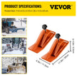 VEVOR 2pcs Tractor Bucket Protector Ski Edge Tamer Protector Snow Removal Orange