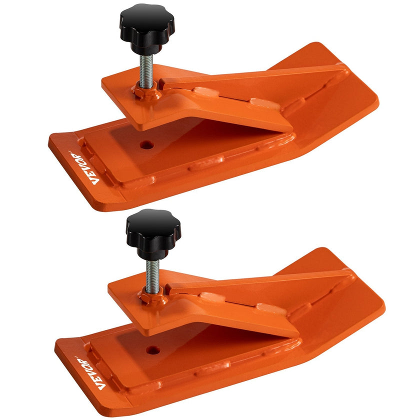 VEVOR 2pcs Tractor Bucket Protector Ski Edge Tamer Protector Snow Removal Orange