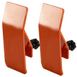VEVOR 2pcs Tractor Bucket Protector Ski Edge Tamer Protector Snow Removal Orange