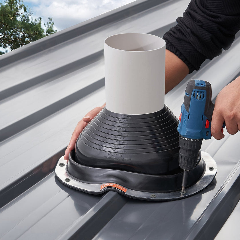 VEVOR 2 Pcs Metal Roof Pipe Flashing Boots Fit 6
