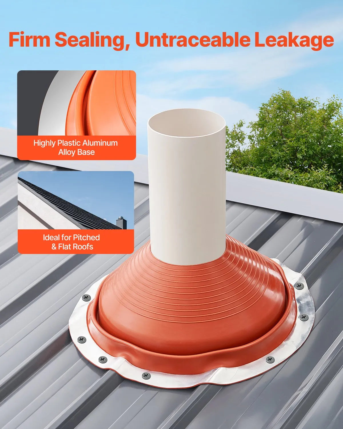 VEVOR Metal Roof Pipe Flashing Boot Fits 10