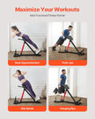 VEVOR Roman Chair Back Extension Hyperextension Bench Multi-Function Adjustable